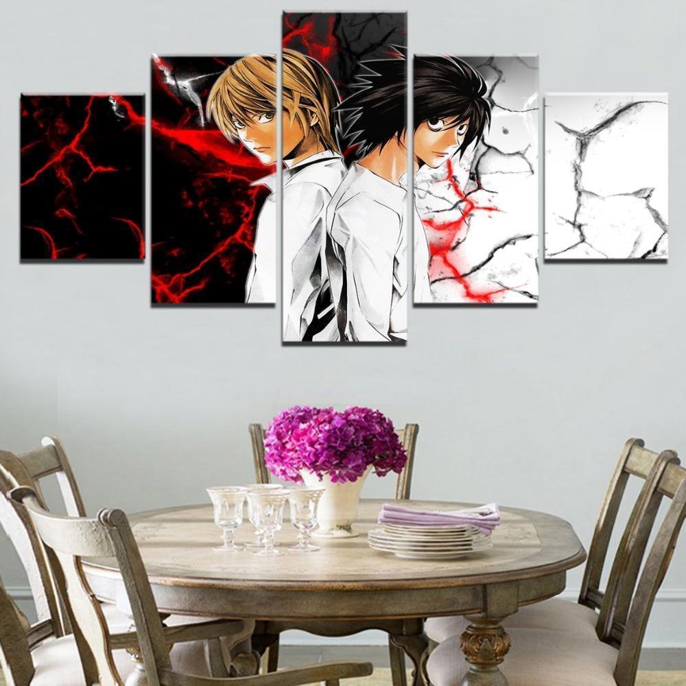 Death Note L Vs. Kira 1 Anime Canvas Wall Art