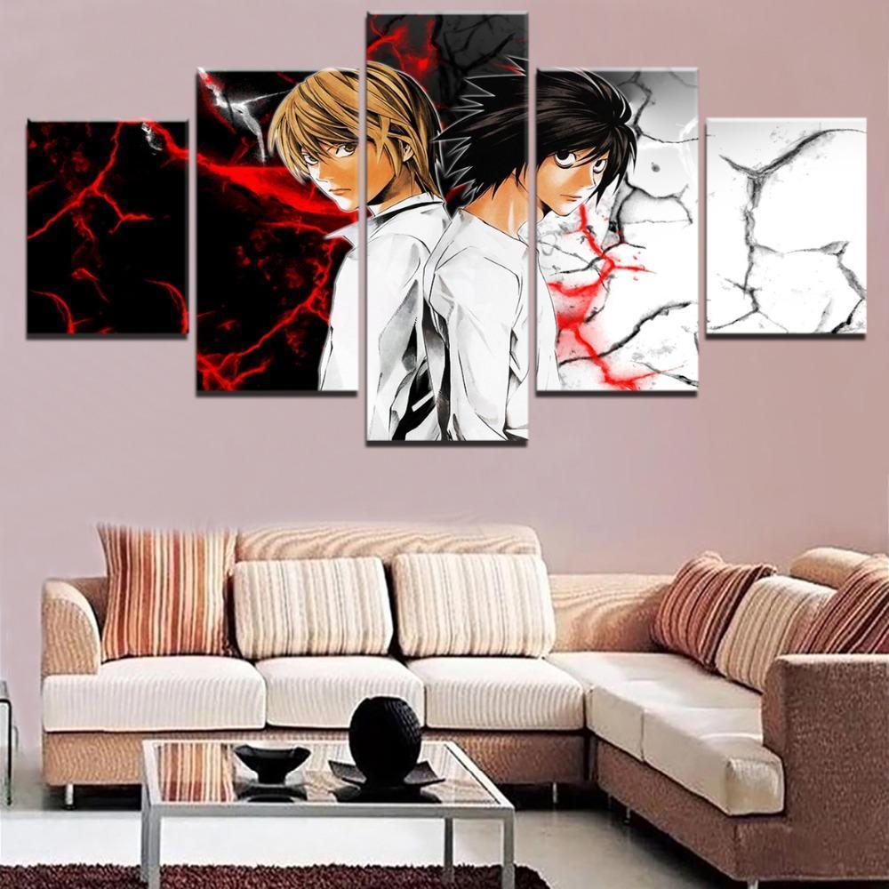 Death Note L Vs. Kira 1 Anime Canvas Wall Art