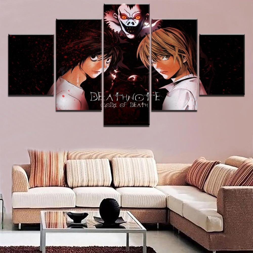 Death Note L Vs. Kira 2 Anime Canvas Wall Art