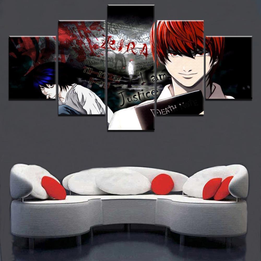 Death Note L Vs. Kira 4 Anime Canvas Wall Art