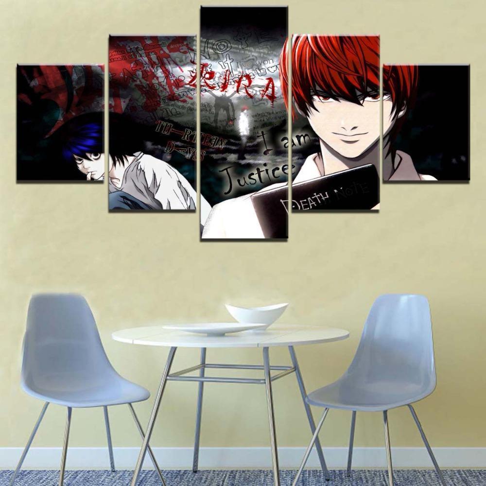 Death Note L Vs. Kira 4 Anime Canvas Wall Art