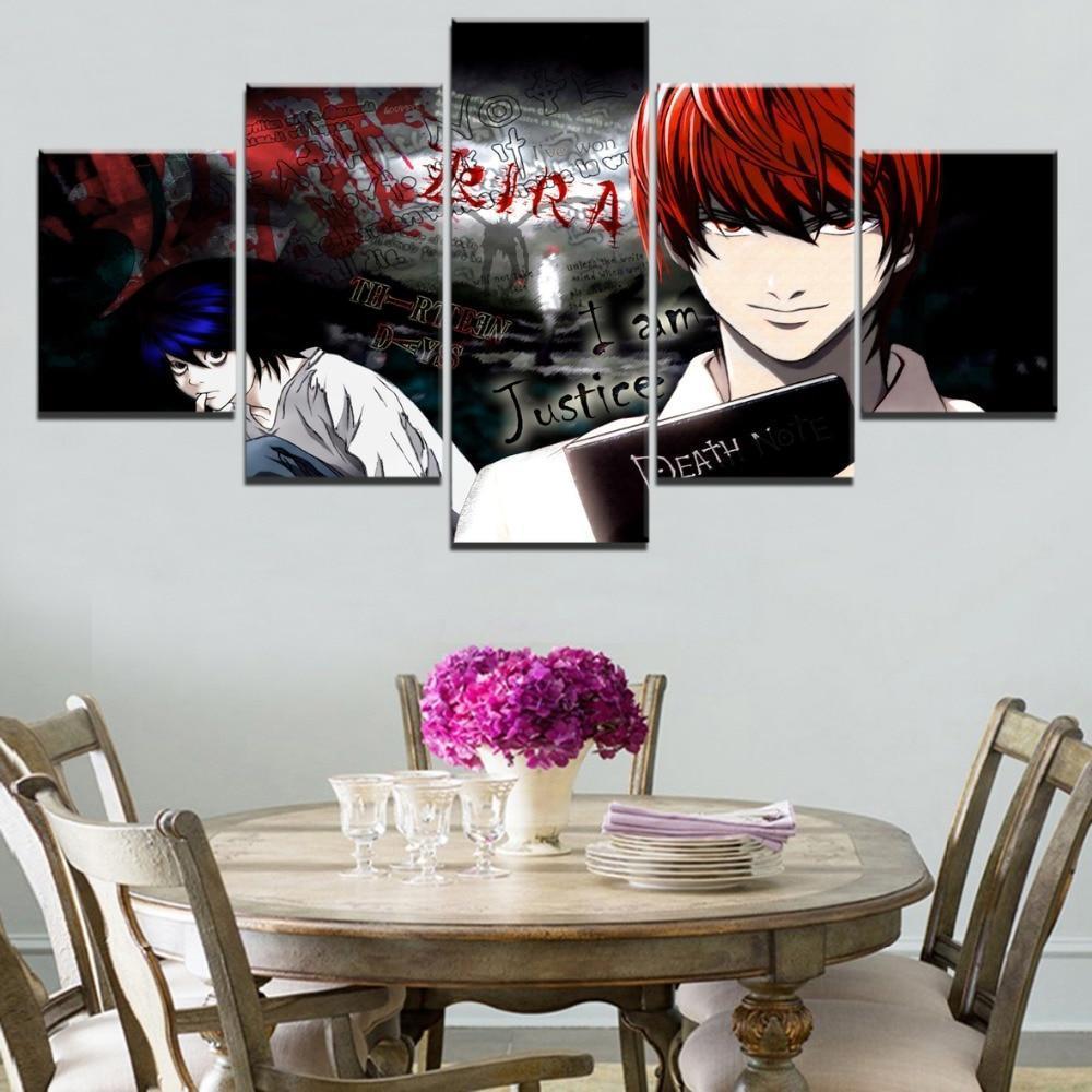 Death Note L Vs. Kira 4 Anime Canvas Wall Art