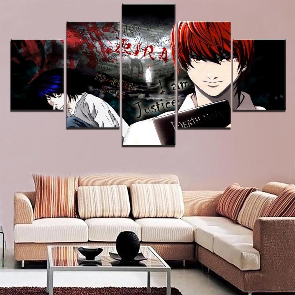 Death Note L Vs. Kira 4 Anime Canvas Wall Art