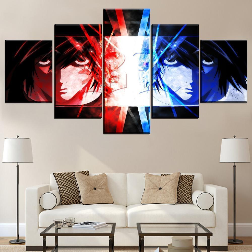 Death Note L Vs. Kira 6 Anime Canvas Wall Art