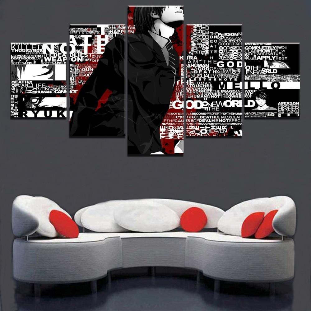 Death Note Light Yagami 'Kira' 4 Anime Canvas Wall Art