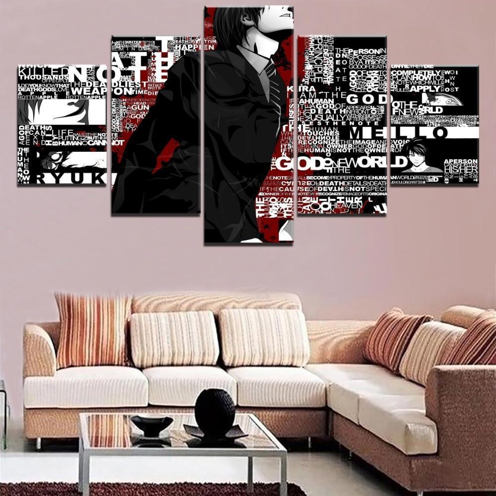 Death Note Light Yagami 'Kira' 4 Anime Canvas Wall Art