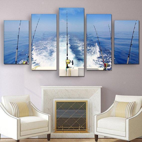 Deep Sea Fishing Canvas Wall Art