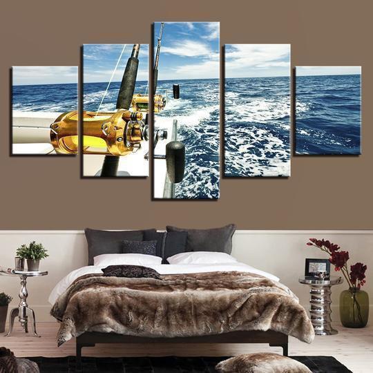 Deep Sea Fishing Fishing Canvas Wall Art