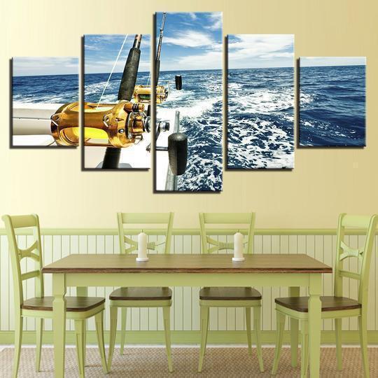 Deep Sea Fishing Fishing Canvas Wall Art