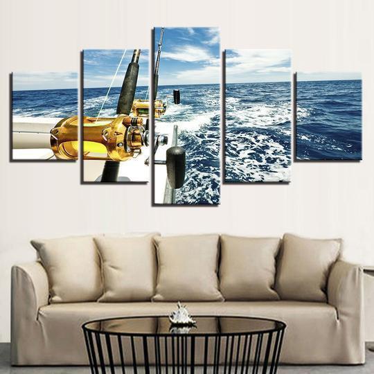 Deep Sea Fishing Fishing Canvas Wall Art