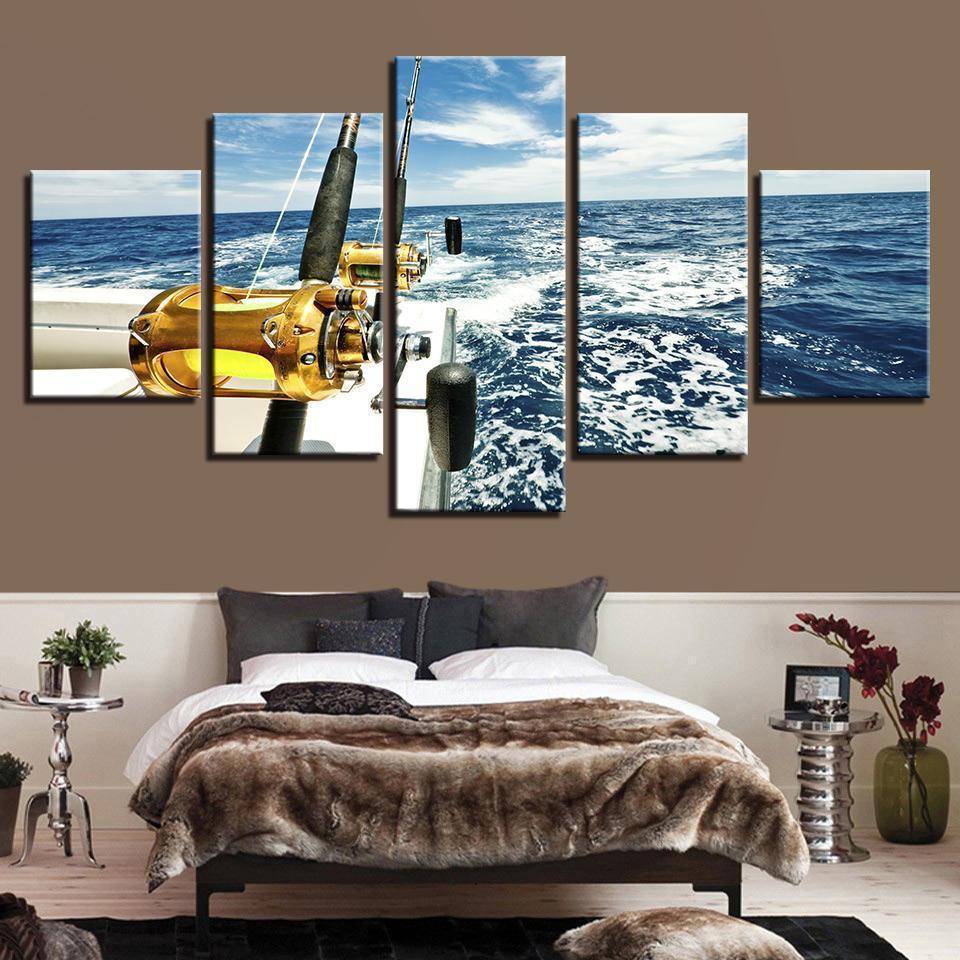 Deep Sea Fishing Sport Canvas Wall Art