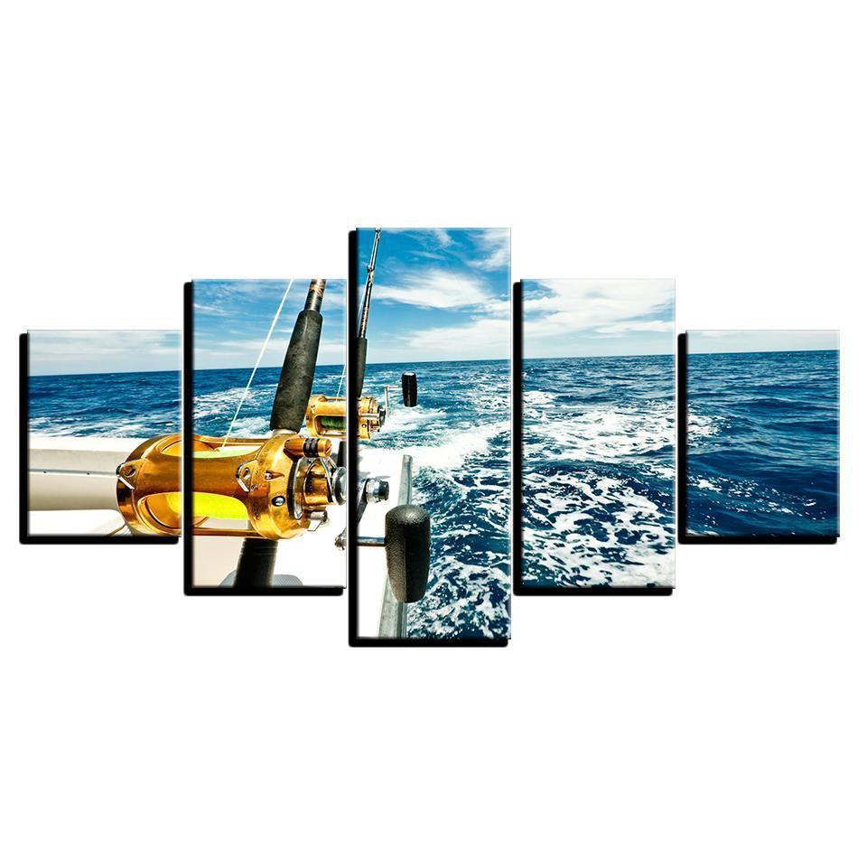 Deep Sea Fishing Sport Canvas Wall Art