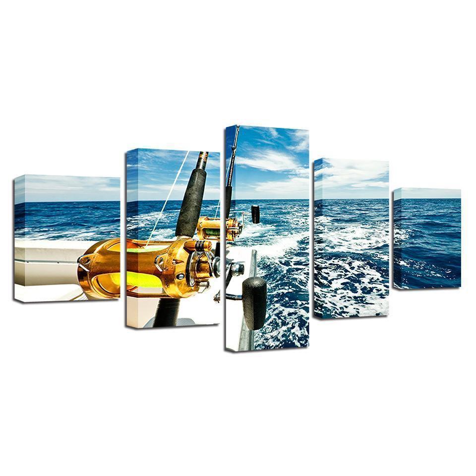 Deep Sea Fishing Sport Canvas Wall Art