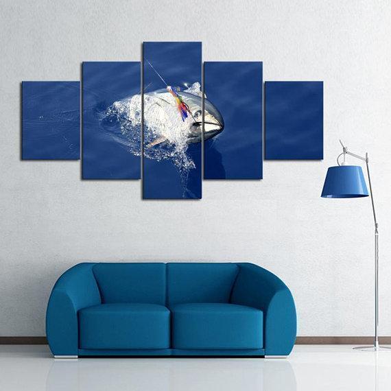 Deep Sea Tuna Fishing Canvas Wall Art