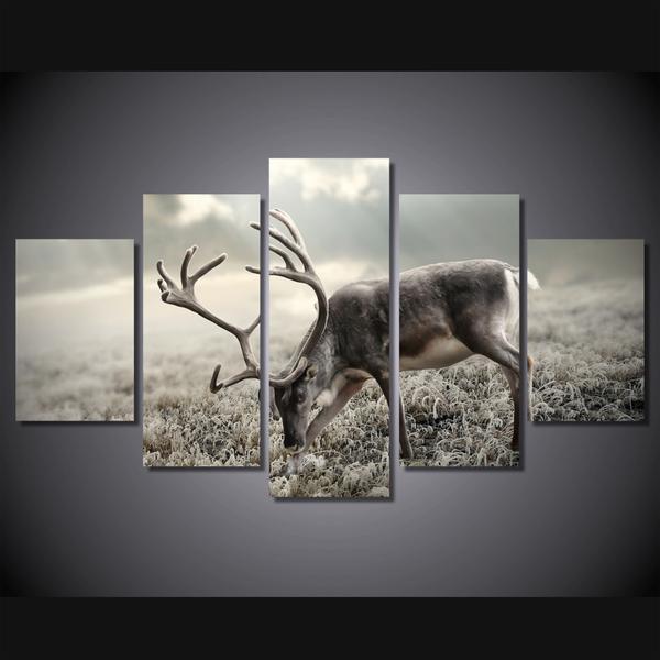 Deer Animal Canvas Wall Art
