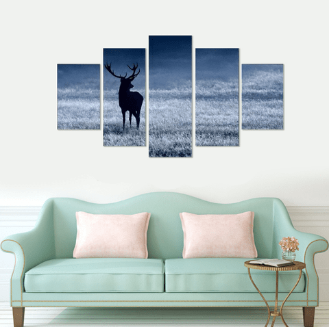 Deer Anticipation Animal Canvas Wall Art