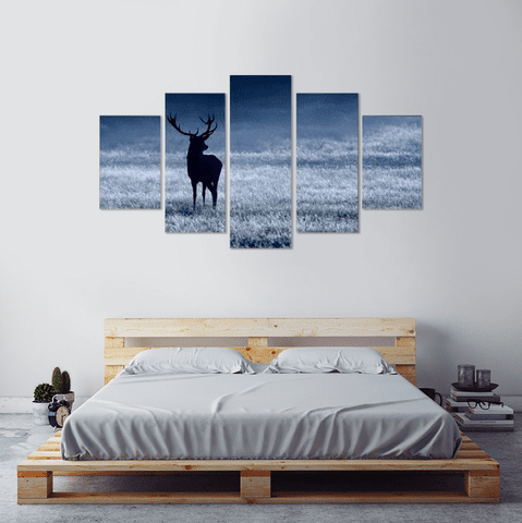 Deer Anticipation Animal Canvas Wall Art