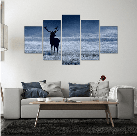 Deer Anticipation Animal Canvas Wall Art