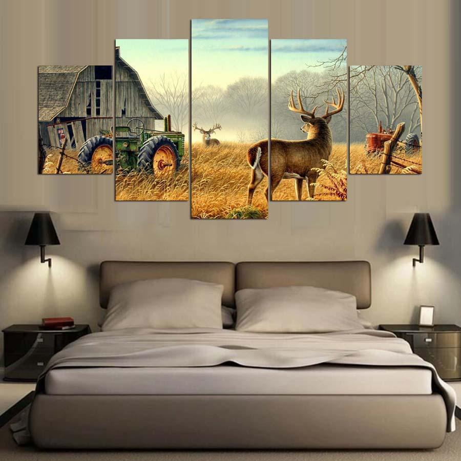 Deer Cuadrosation Animal Canvas Wall Art