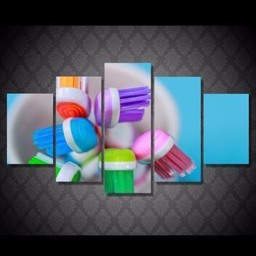 Dental Toothbrush Life Canvas Wall Art