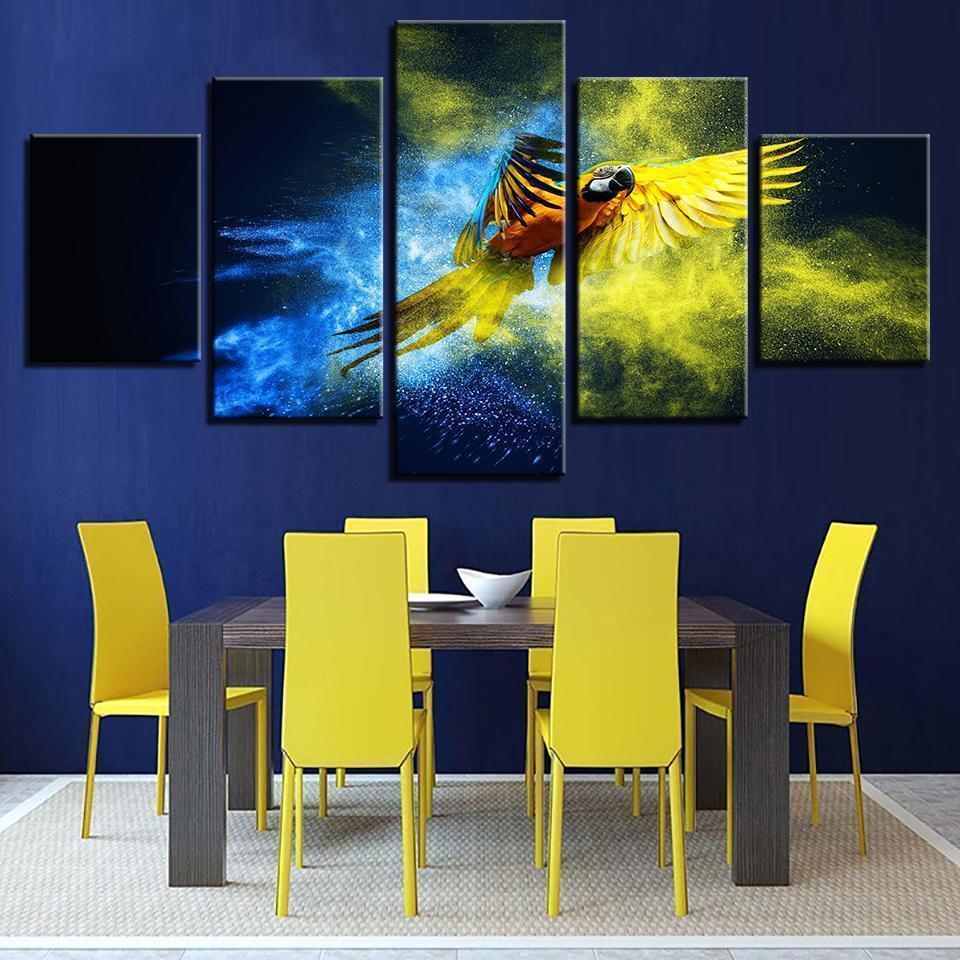 Derevya Popugay Polet Parrot Wings Animal Canvas Wall Art