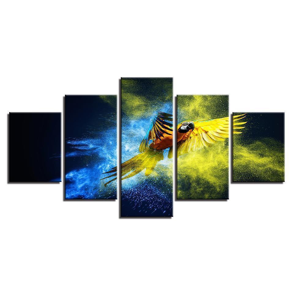 Derevya Popugay Polet Parrot Wings Animal Canvas Wall Art