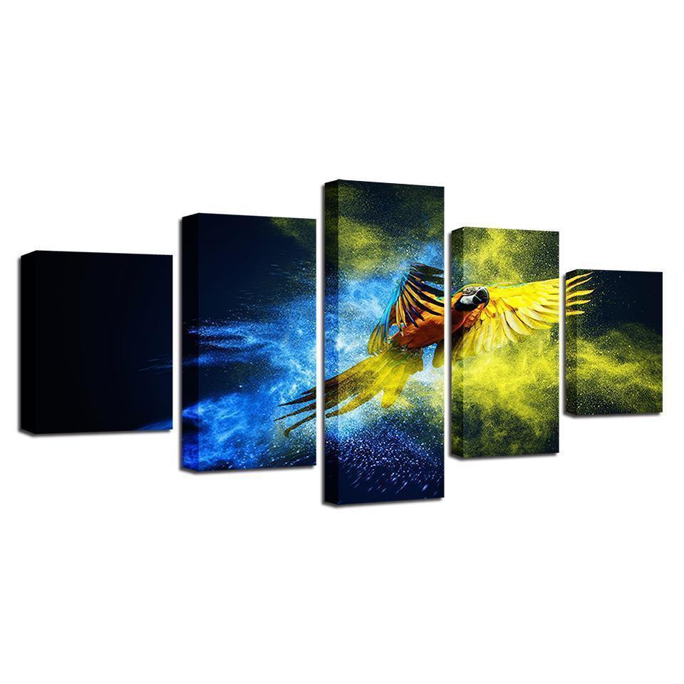 Derevya Popugay Polet Parrot Wings Animal Canvas Wall Art