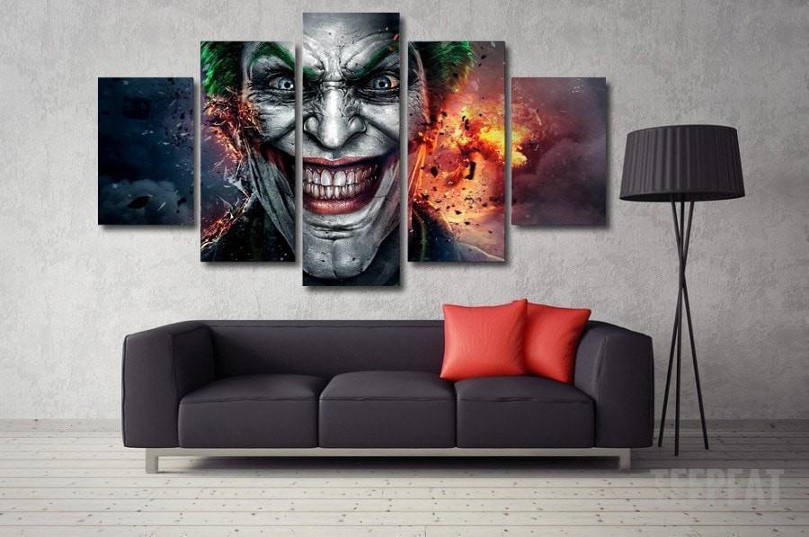 Destructive Joker DC Canvas Wall Art