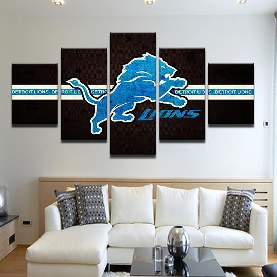 Detroit Lions 5 Sport Canvas Wall Art