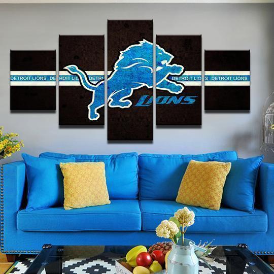 Detroit Lions 5 Sport Canvas Wall Art