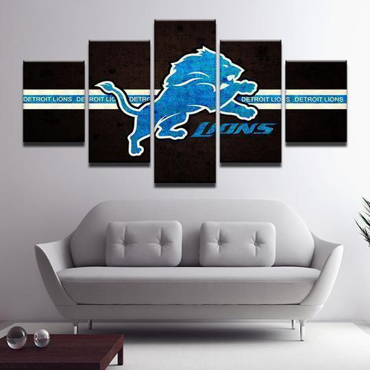 Detroit Lions 5 Sport Canvas Wall Art