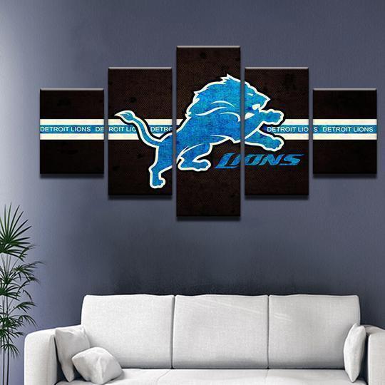 Detroit Lions 5 Sport Canvas Wall Art
