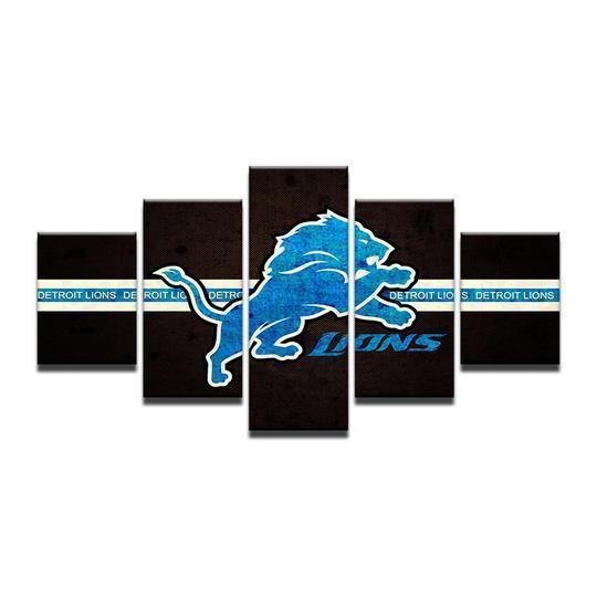 Detroit Lions 5 Sport Canvas Wall Art