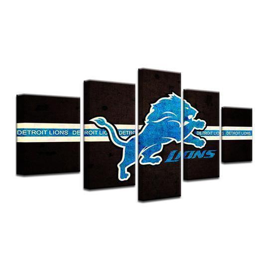 Detroit Lions 5 Sport Canvas Wall Art
