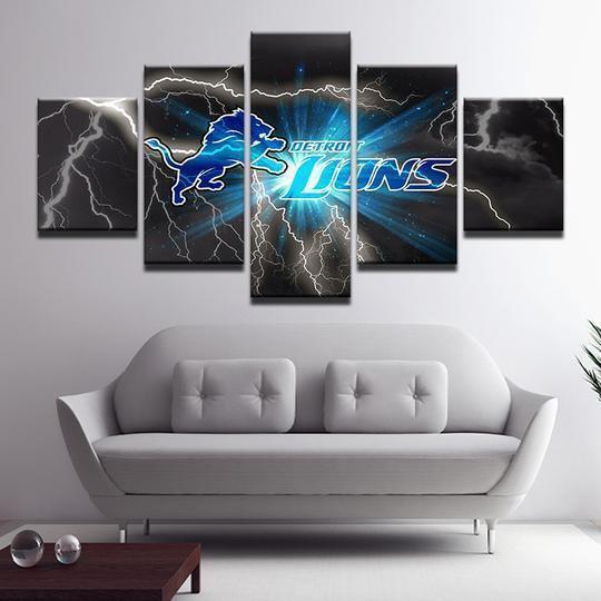 Detroit Lions 9 Sport Canvas Wall Art
