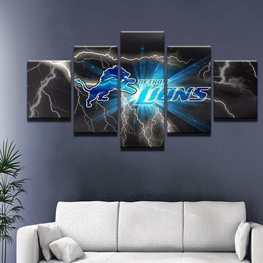 Detroit Lions 9 Sport Canvas Wall Art