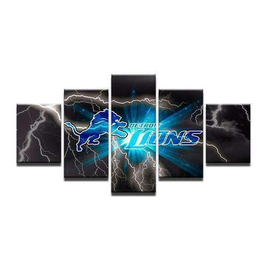 Detroit Lions 9 Sport Canvas Wall Art