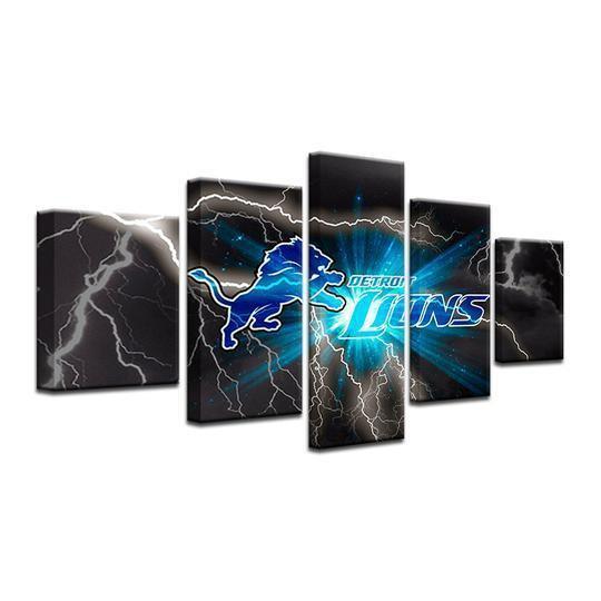 Detroit Lions 9 Sport Canvas Wall Art