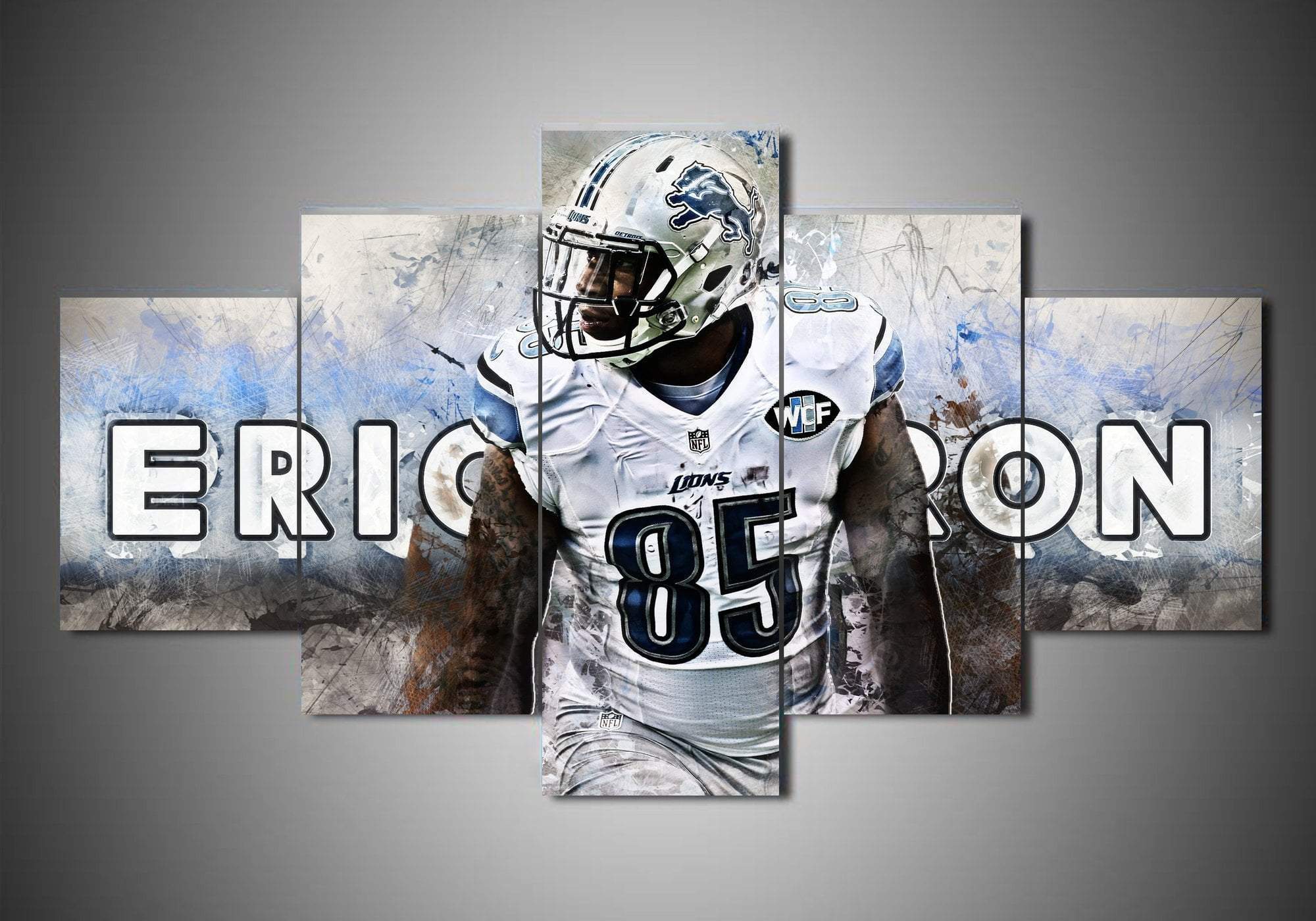 Detroit Lions Eric Ebron Sport Canvas Wall Art