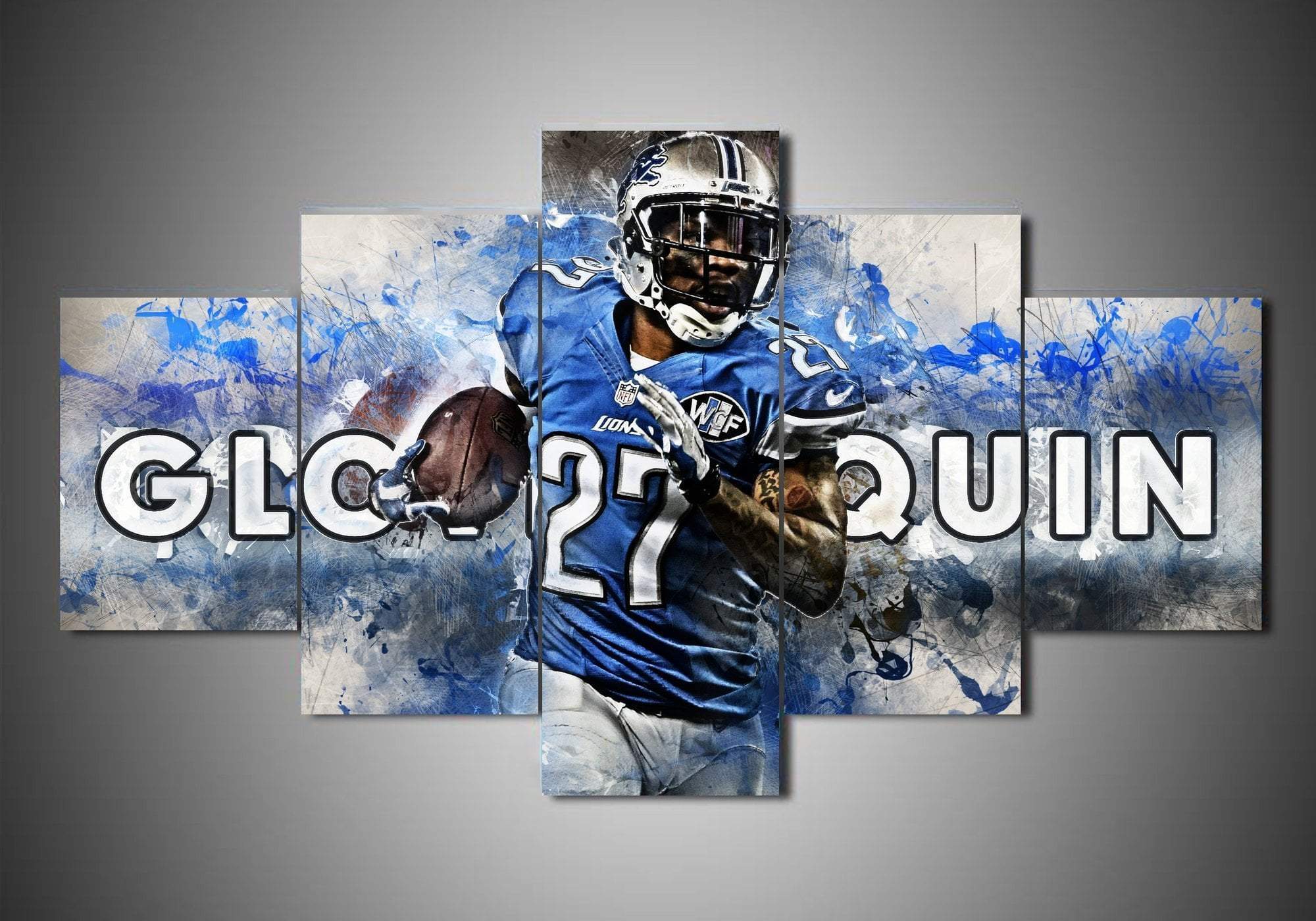 Detroit Lions Glover Quin Sport Canvas Wall Art