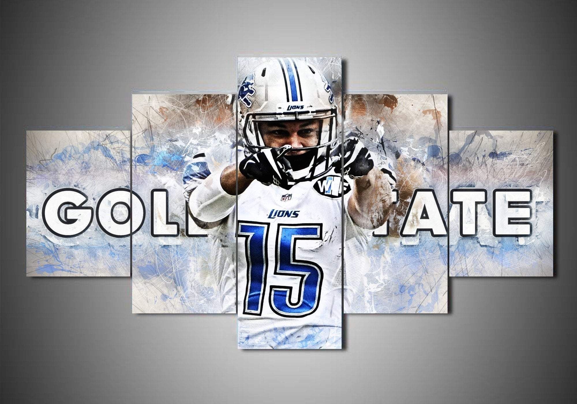 Detroit Lions Golden Tate Sport Canvas Wall Art