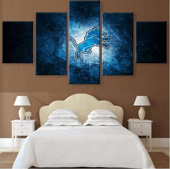 Detroit Lions Poster Sport Canvas Wall Art