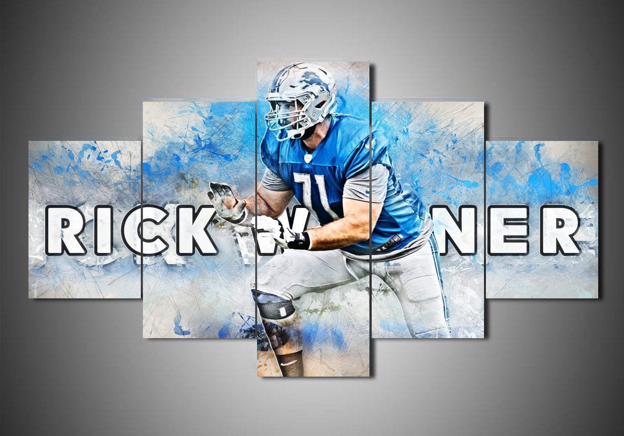 Detroit Lions Rick Wagner Sport Canvas Wall Art