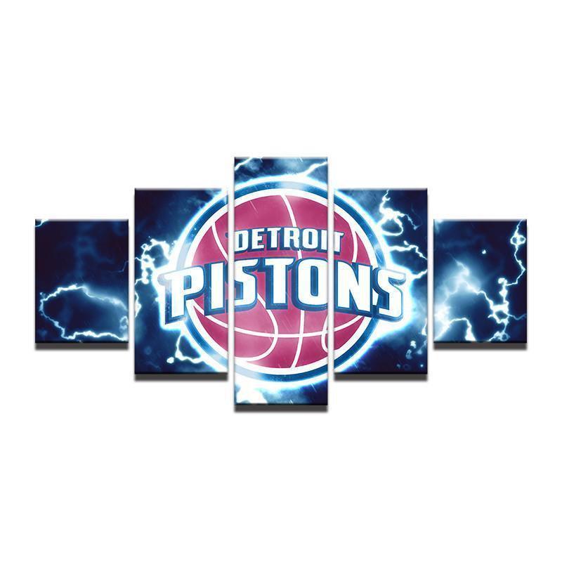 Detroit Pistons NBA Basketball Canvas Wall Art
