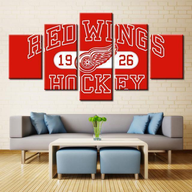 Detroit Red Wings Club   Ice Hockey Canvas Wall Art