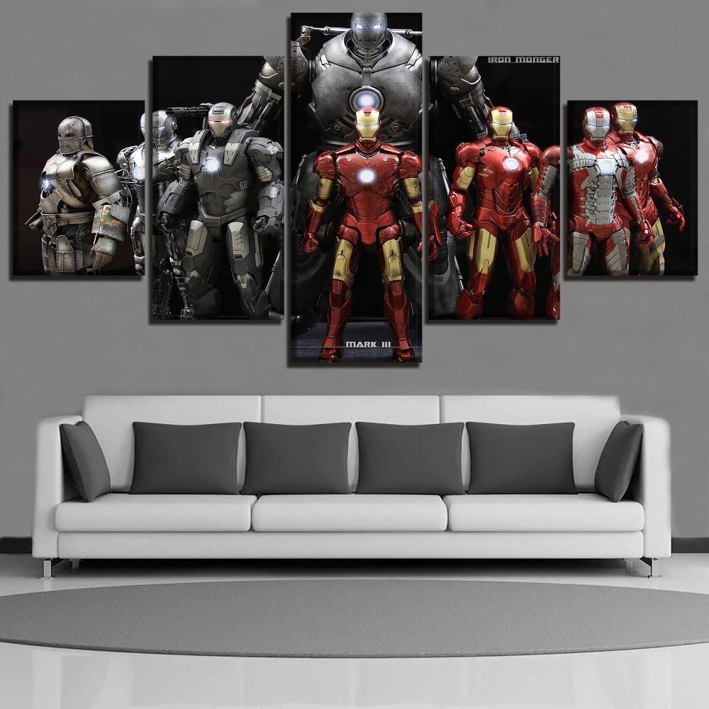 Iron Man Models Marvel Canvas Wall Art