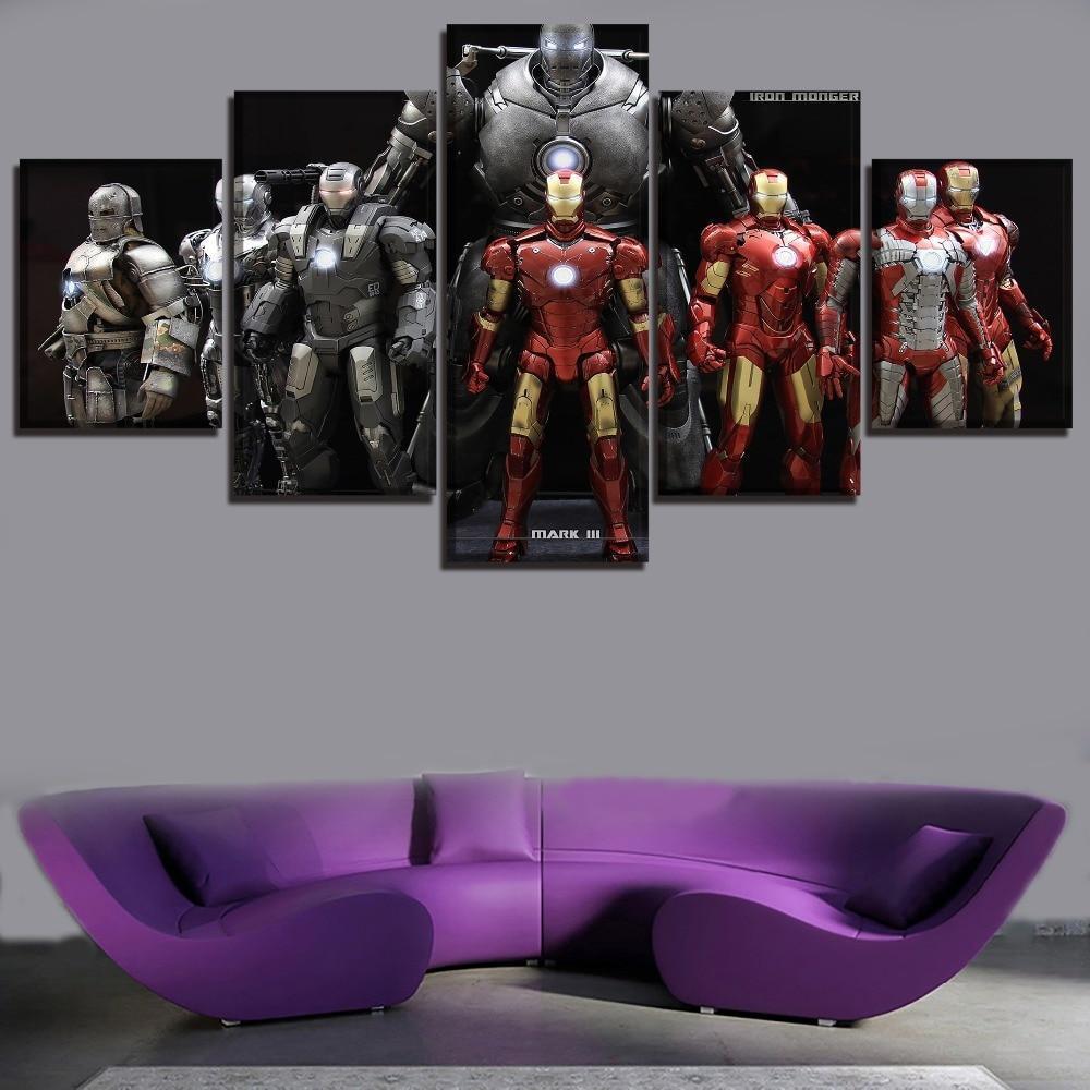 Iron Man Models Marvel Canvas Wall Art