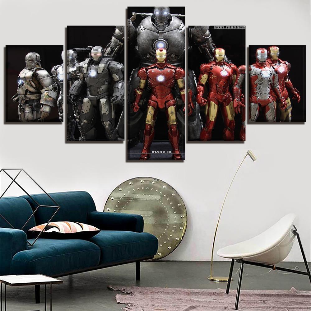 Iron Man Models Marvel Canvas Wall Art