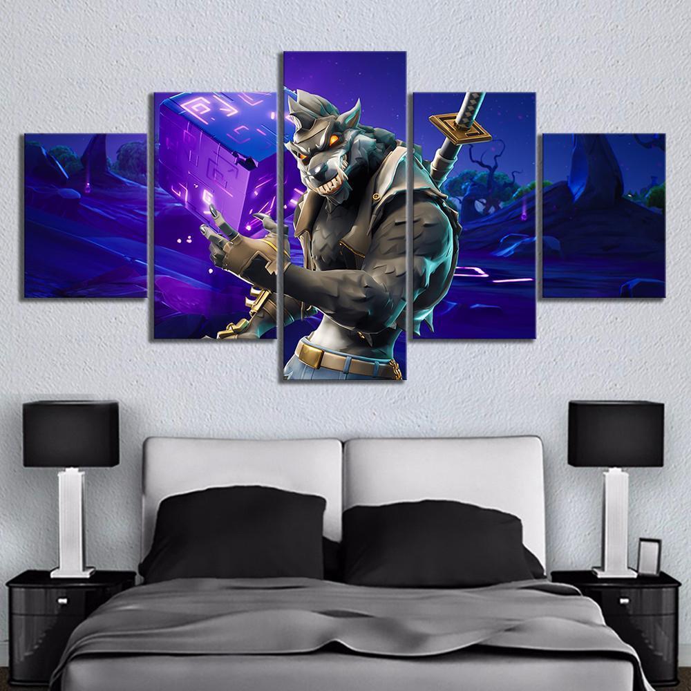 Dire Werewolf Skin Fortnite Gaming Canvas Wall Art