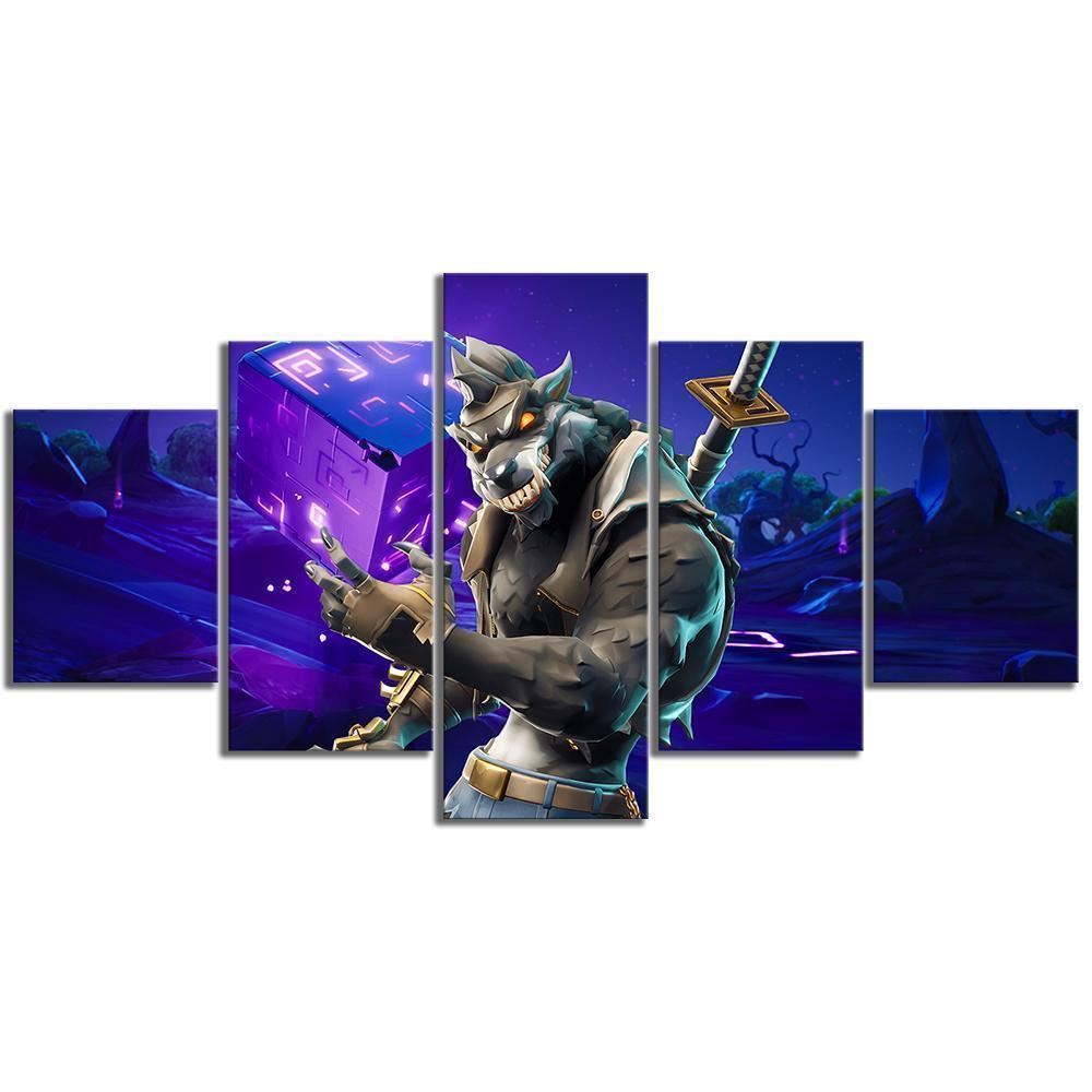 Dire Werewolf Skin Fortnite Gaming Canvas Wall Art